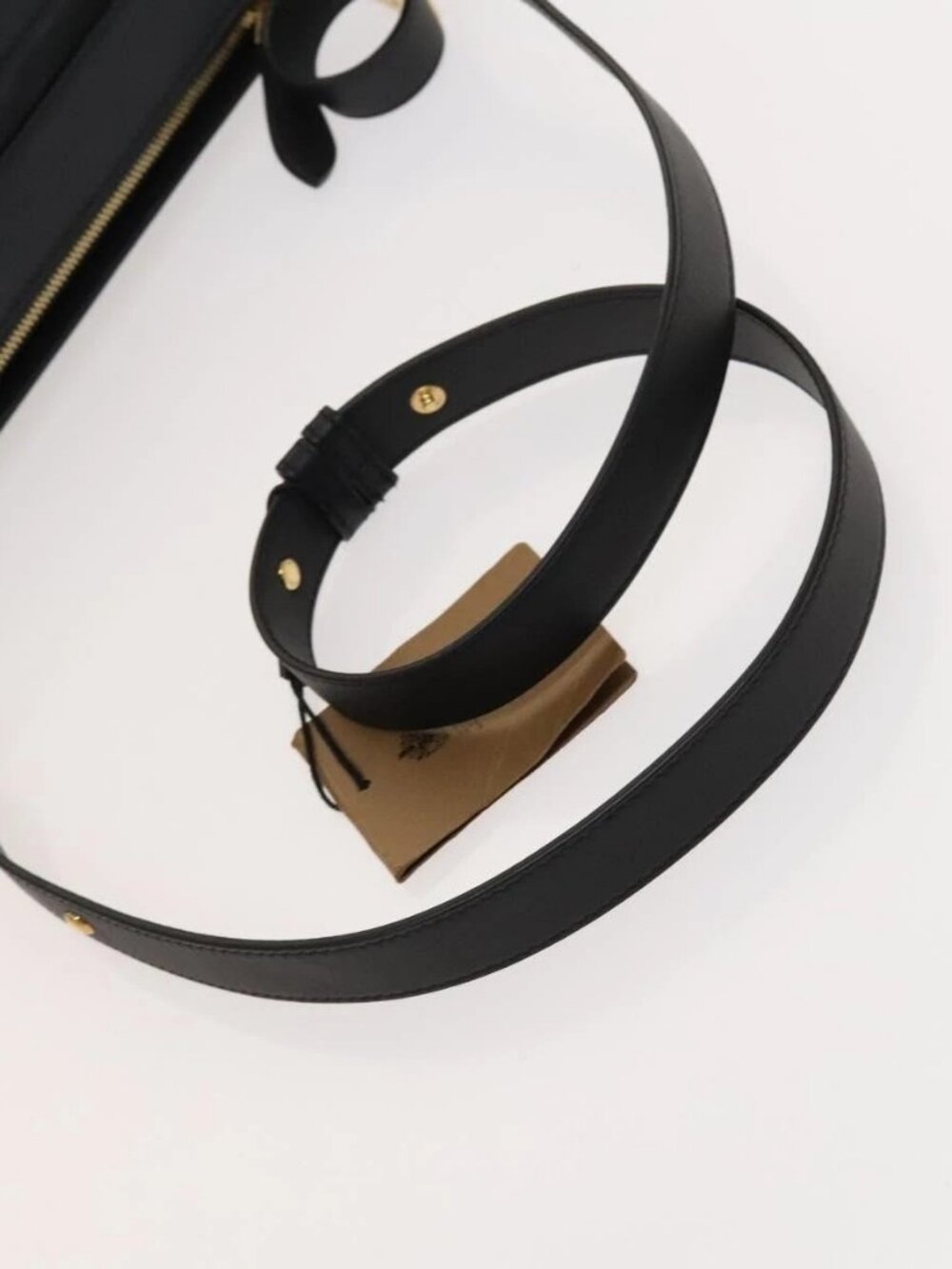 BURBERRY Shoulder Bag Leather Black Gold - Picture 9 of 16